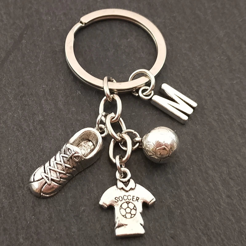 Fashion football Metal Keychain men gift Key chain Soccer Shoes and