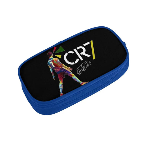 Cristian Ronald CR7 Signature Double-Zip Football Themed Pencil Case