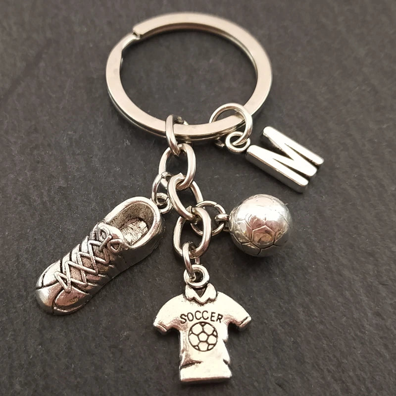 Fashion football Metal Keychain men gift Key chain Soccer Shoes and