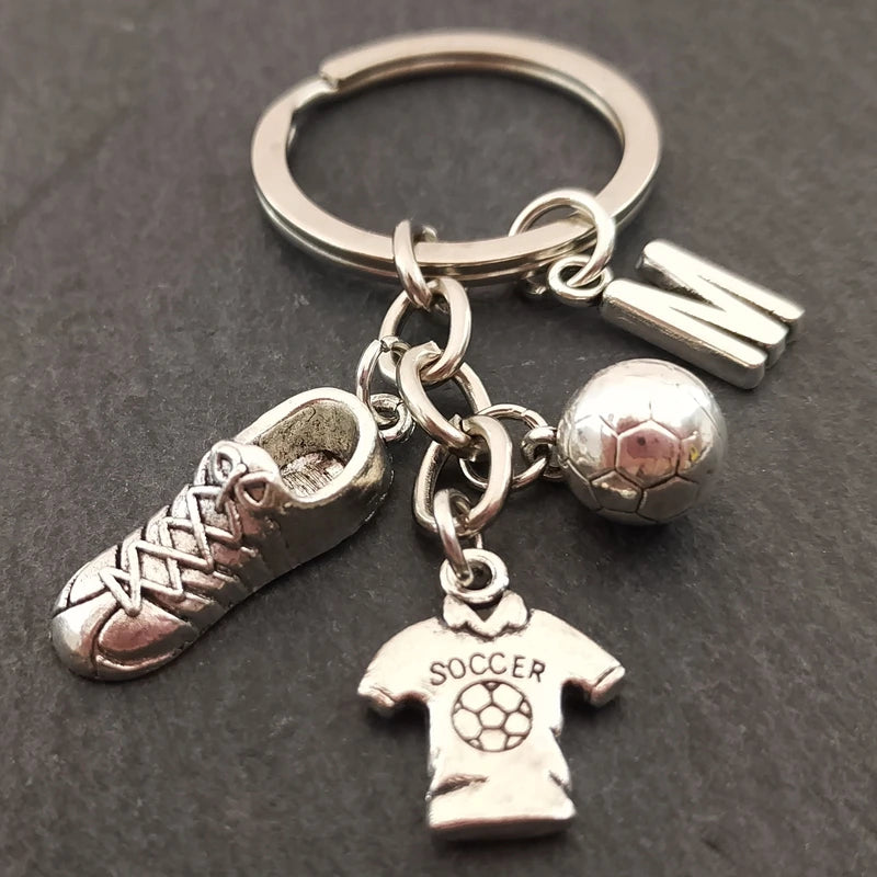 Fashion football Metal Keychain men gift Key chain Soccer Shoes and